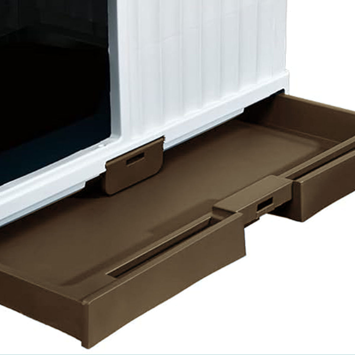 AQPET FRIENDS Hundehütte aus Kunststoff – 87 X 74 X 61 H, Farbe Braun, für Hunde und Katzen, Komfort, Haustier, Relax, Tiere