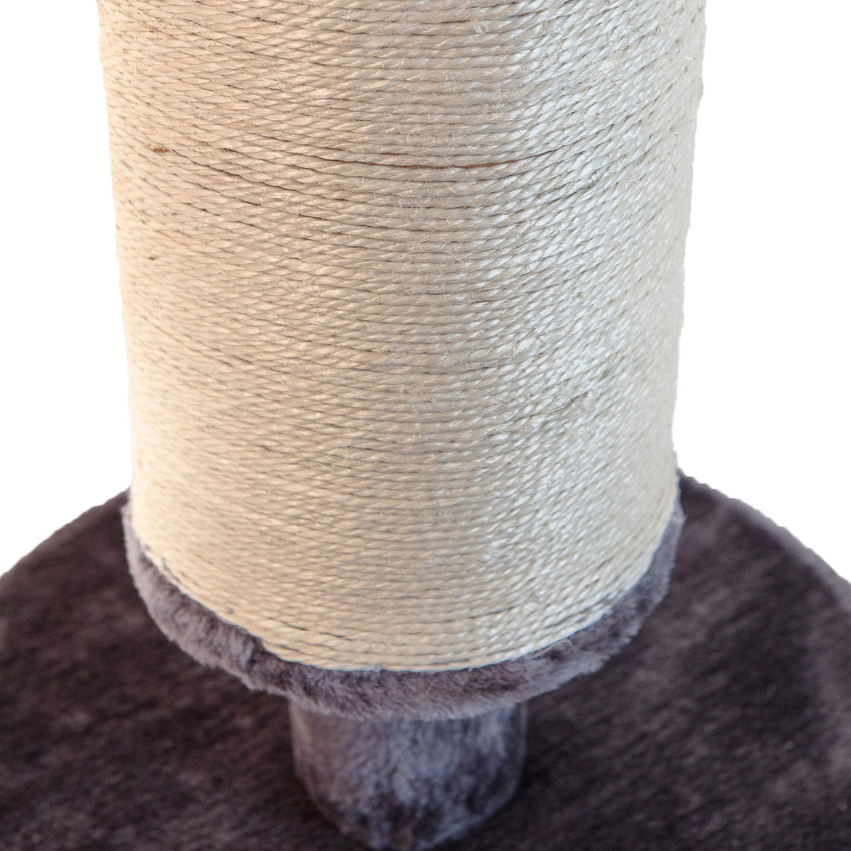 AQPET FRIENDS Kratzbaum aus Sisal und Stoff mit Plattform, 58 cm hoch für den ultimativen Spaß Ihrer Katze, Farbe Grau