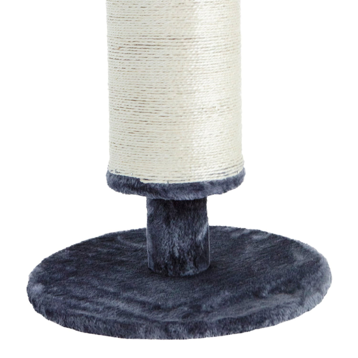 AQPET FRIENDS Kratzbaum aus Sisal und Stoff mit Plattform, 58 cm hoch für den ultimativen Spaß Ihrer Katze, Farbe Grau