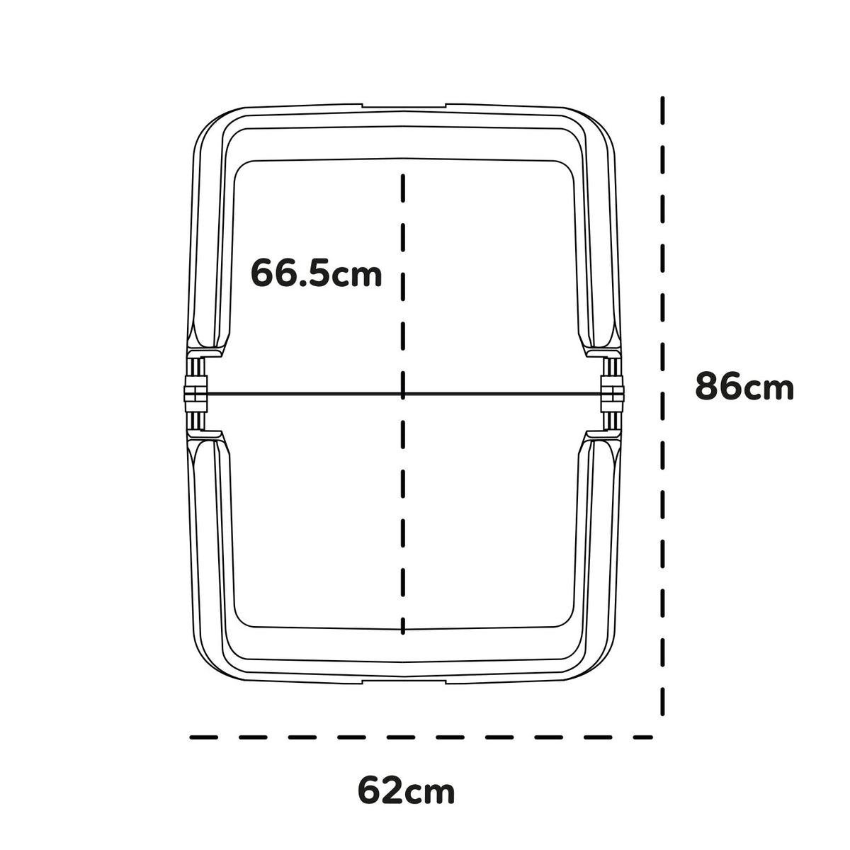 AQPET FRIENDS Hundetoilette, faltbar 86x62 cm, Schale für Saugmatten, ideal für Welpentraining und den Gebrauch zu Hause