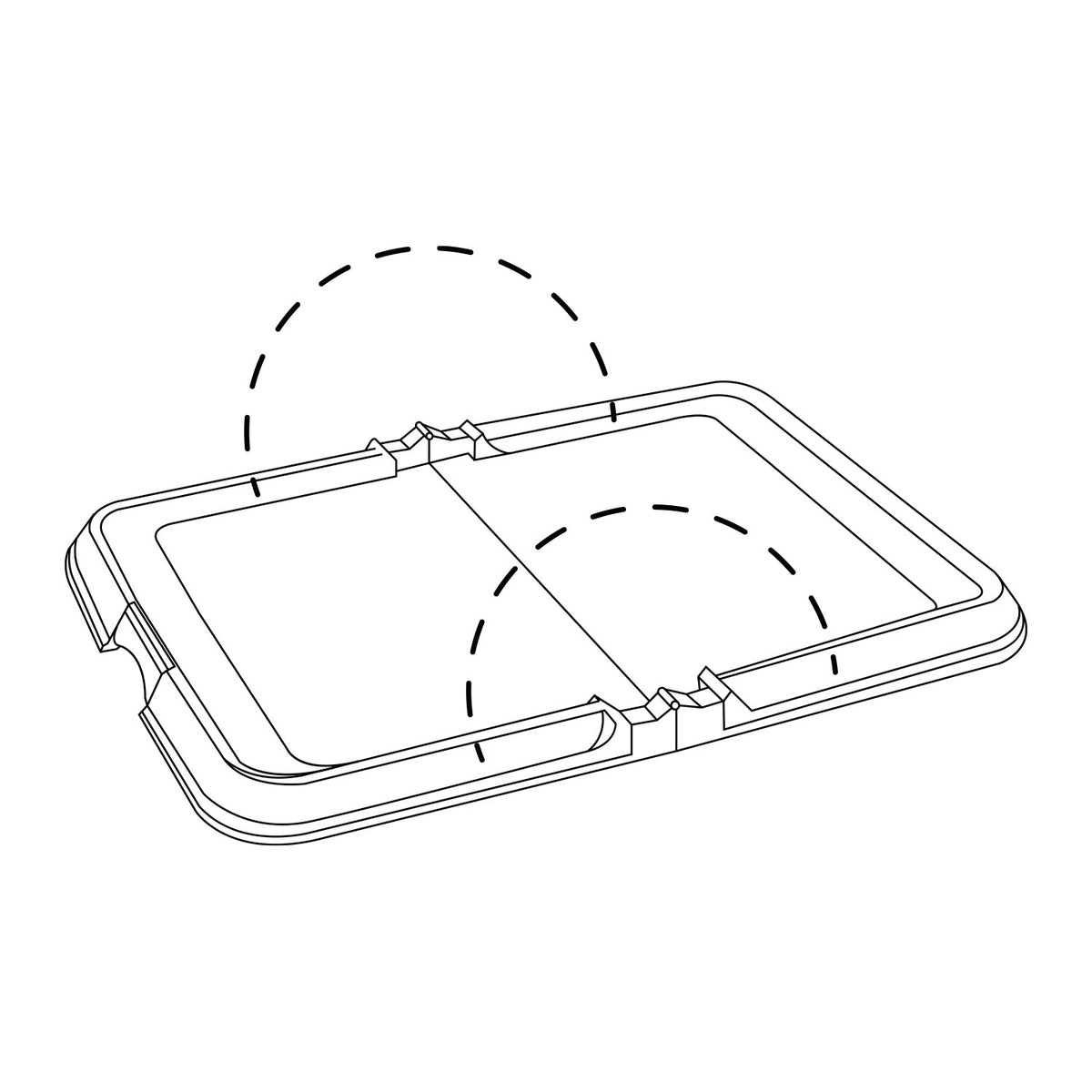 AQPET FRIENDS Hundetoilette, faltbar 86x62 cm, Schale für Saugmatten, ideal für Welpentraining und den Gebrauch zu Hause