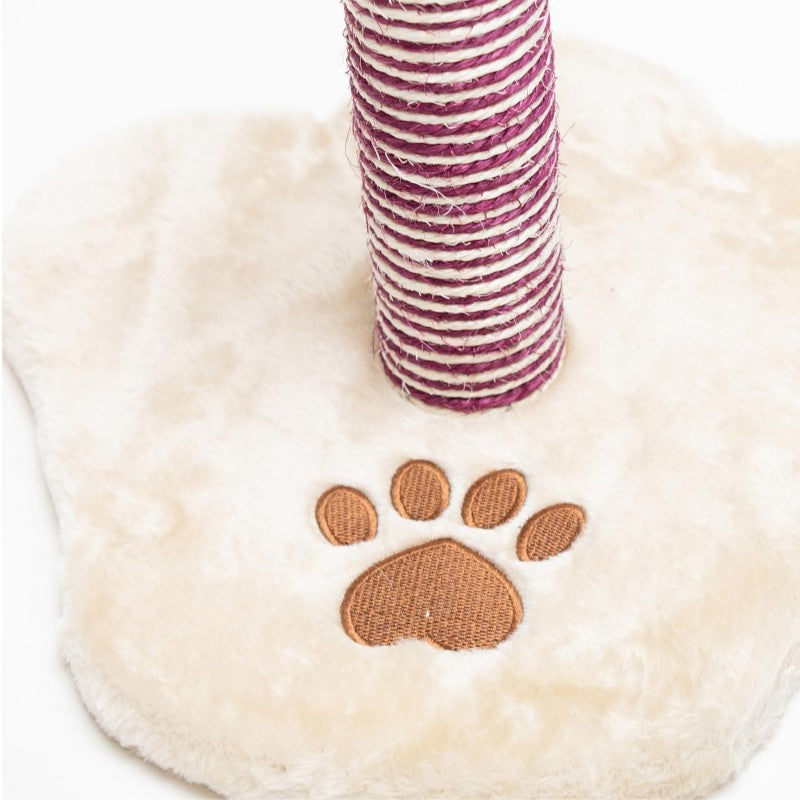 AQPET FRIENDS Kratzbaumstamm – 39 cm Beige für Katzen Katzenspielzeug Entspannung und Spaß