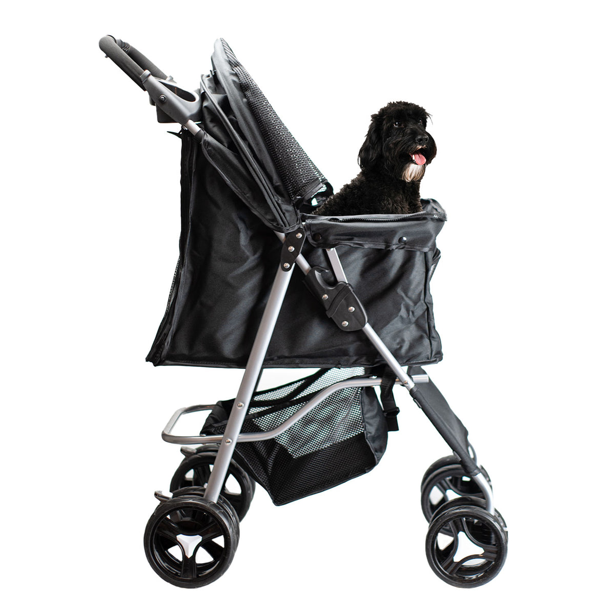 AQPET FRIENDS Bequemer und praktischer Kinderwagen für Hunde mittlerer/kleiner Größe für Hunde und Katzen Sichere Reise