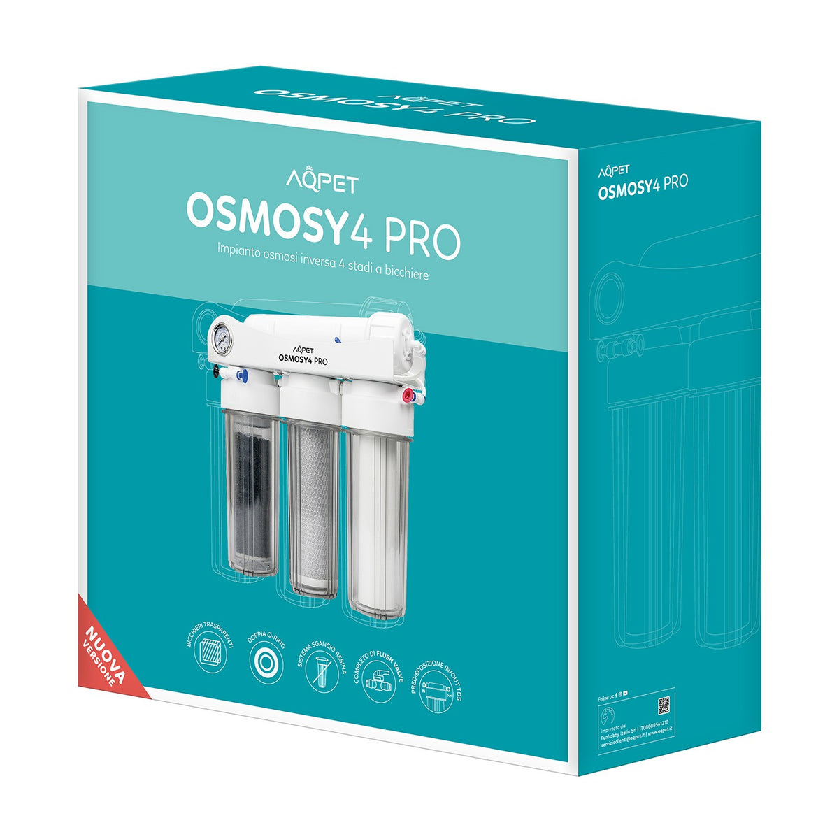 AQPET OSMOSY4 OSMOSEANLAGE 4 STUFEN 10" BECHER PRO