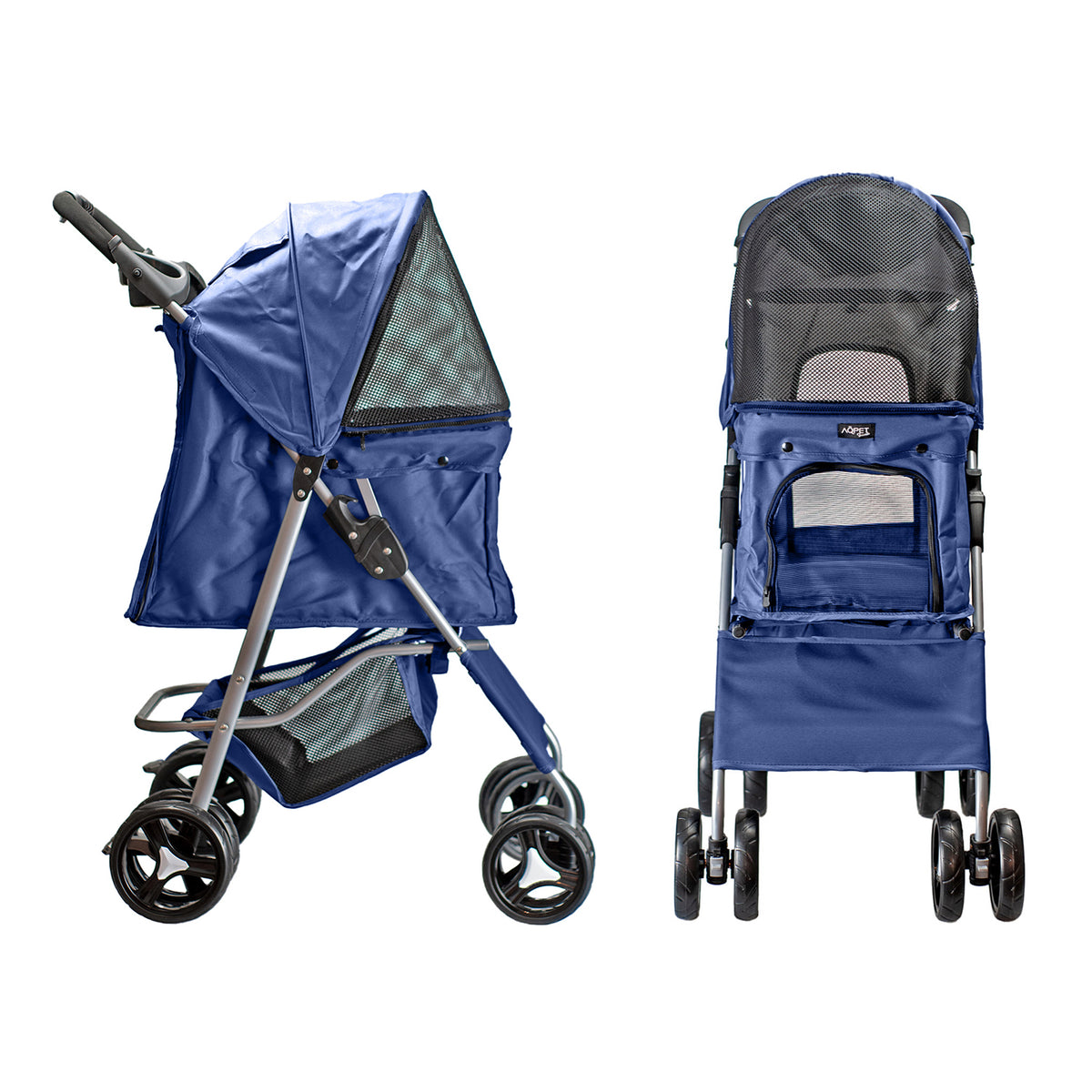 AQPET FRIENDS Bequemer und praktischer Kinderwagen für Hunde mittlerer/kleiner Größe für Hunde und Katzen Sichere Reise