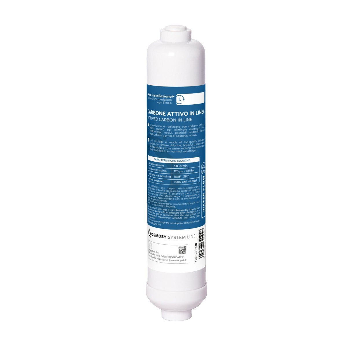 AQPET ERSATZKOHLEFILTER KARTUSCHE INLINE ANLAGE