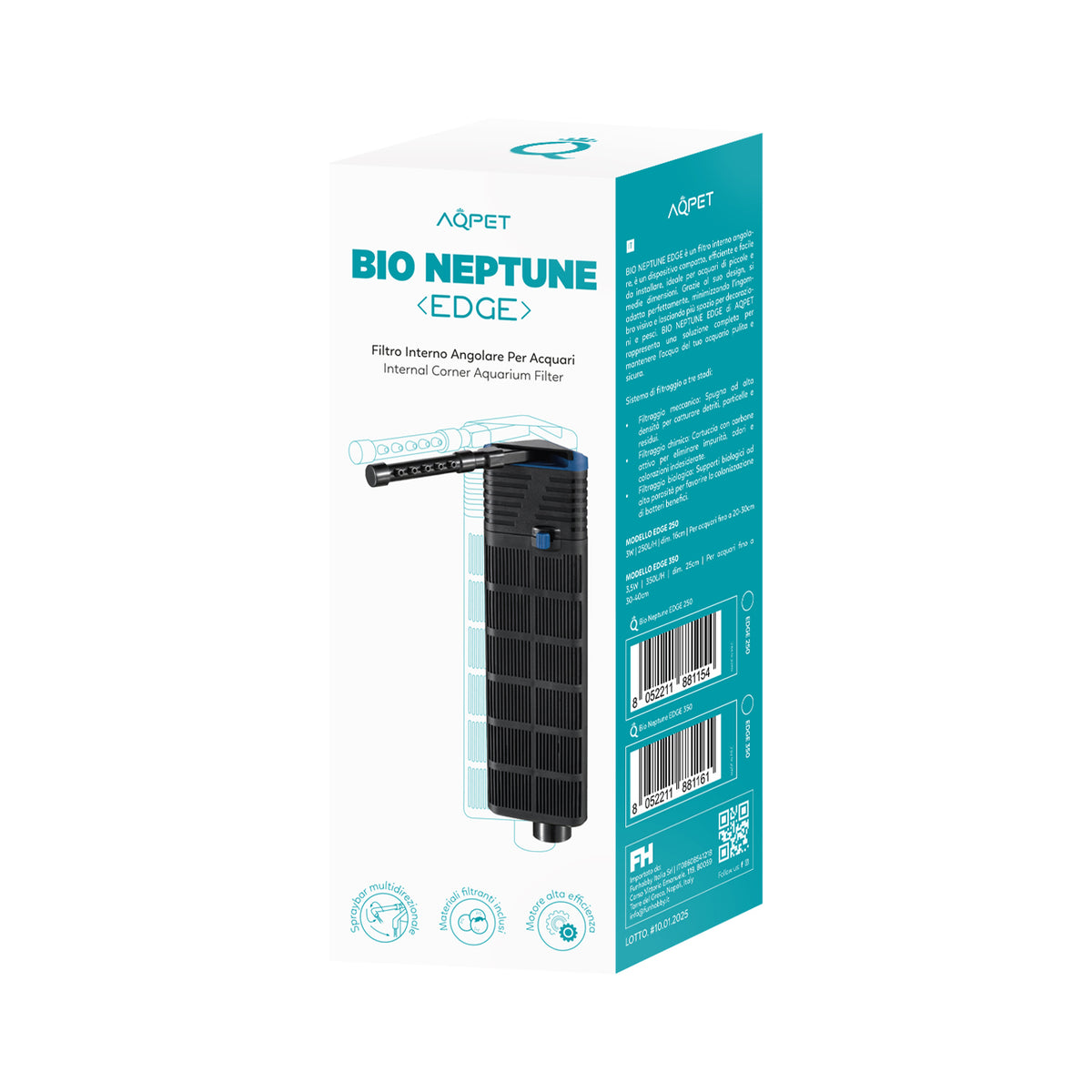 AQPET BIO NEPTUNE EDGE 250 ECK-INNENFILTER