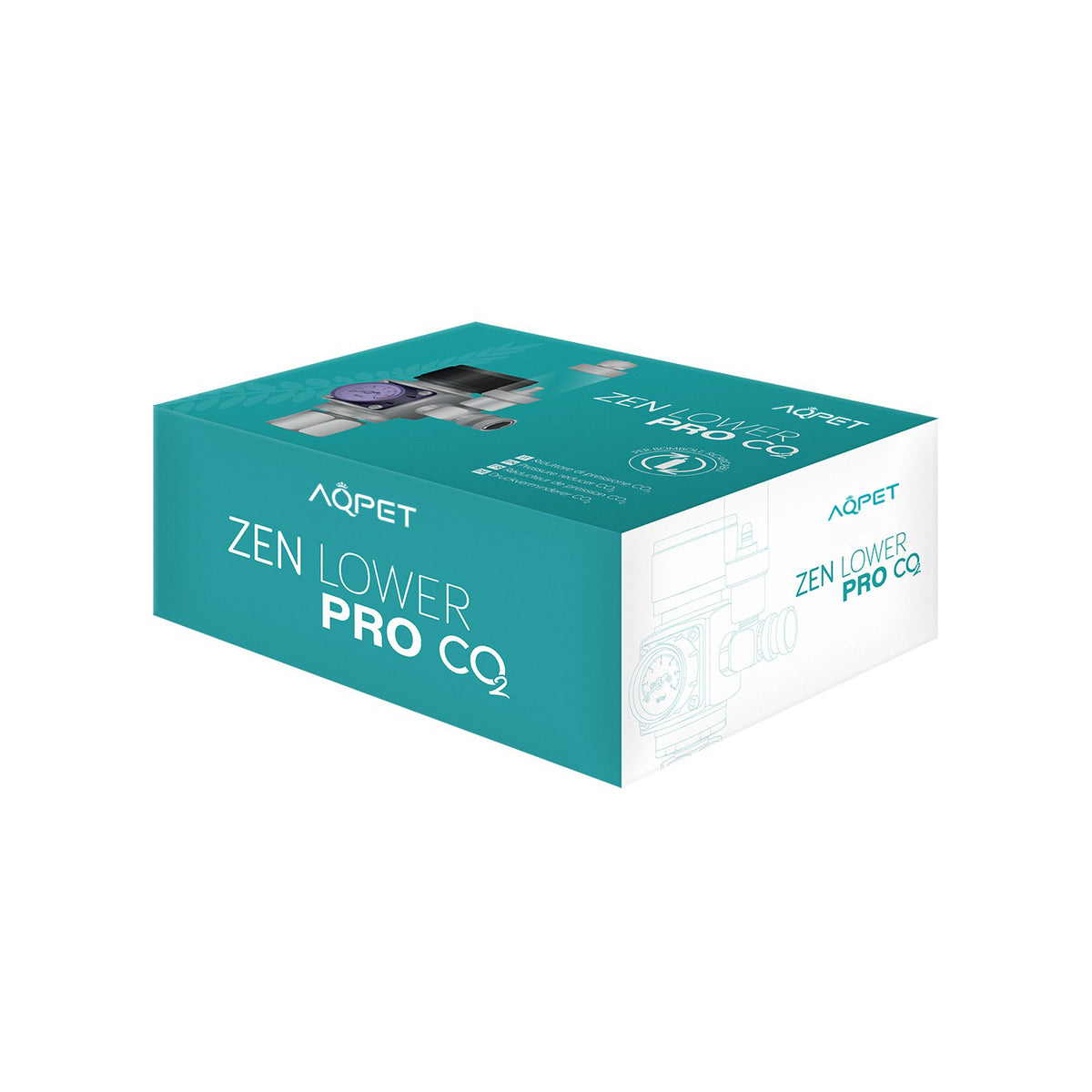 AQPET ZEN LOWER PRO CO2-Druckminderer für nachfüllbare Flaschen